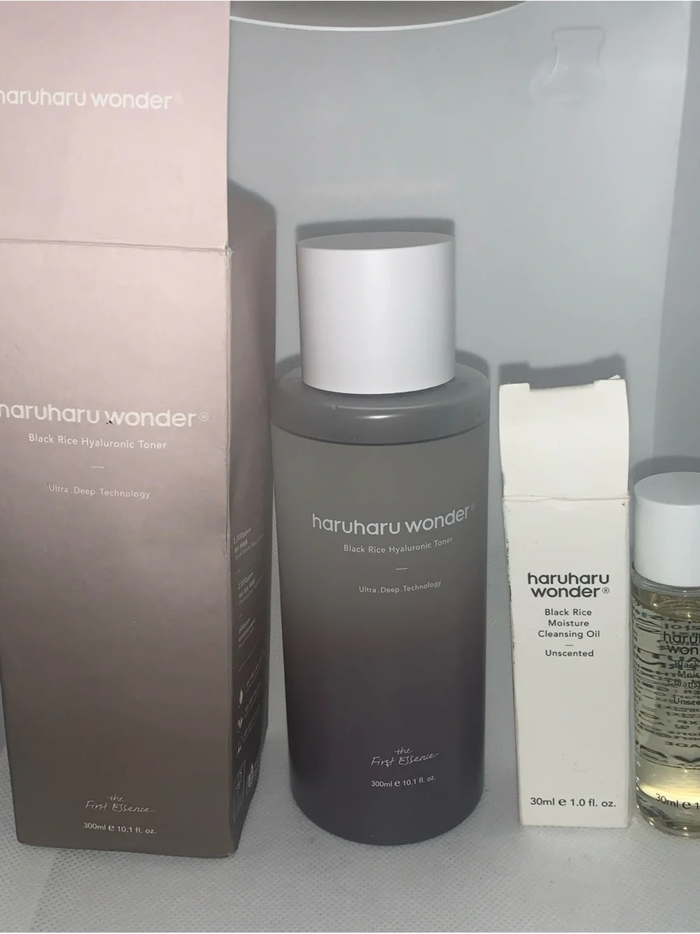 haruharu wonder Black Rice Hyaluronic Toner & Cleansing Oil NIB